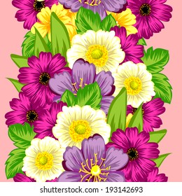 Abstract Elegance Seamless pattern with floral background