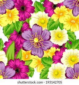 Abstract Elegance Seamless pattern with floral background