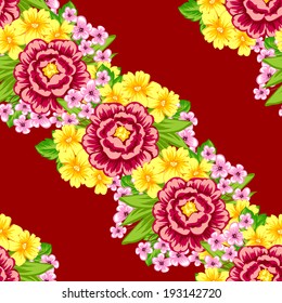 Abstract Elegance Seamless pattern with floral background
