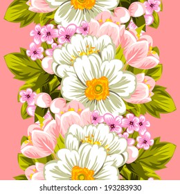 Abstract Elegance Seamless pattern with floral background
