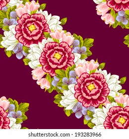 Abstract Elegance Seamless pattern with floral background