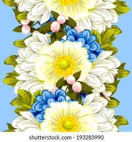 Abstract Elegance Seamless pattern with floral background