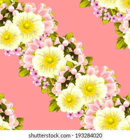 Abstract Elegance Seamless pattern with floral background