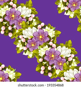 Abstract Elegance Seamless pattern with floral background