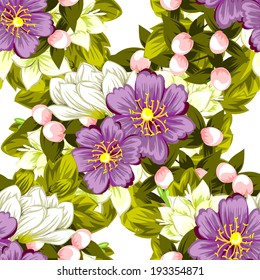 Abstract Elegance Seamless pattern with floral background