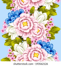 Abstract Elegance Seamless pattern with floral background