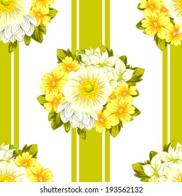 Abstract Elegance Seamless pattern with floral background