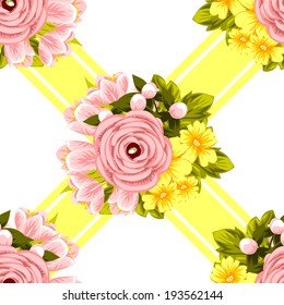 Abstract Elegance Seamless pattern with floral background