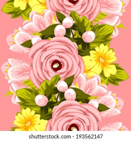 Abstract Elegance Seamless pattern with floral background