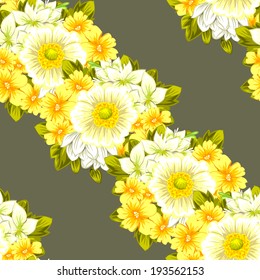 Abstract Elegance Seamless pattern with floral background