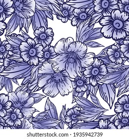 Abstrakte Eleganz, nahtloses Muster mit floralem Hintergrund