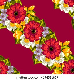 Abstract Elegance Seamless pattern with floral background
