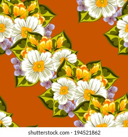 Abstract Elegance Seamless pattern with floral background