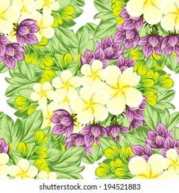 Abstract Elegance Seamless pattern with floral background