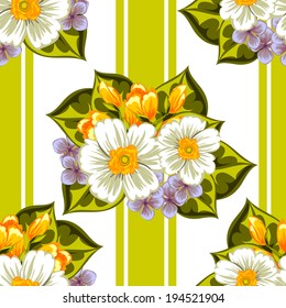 Abstract Elegance Seamless pattern with floral background