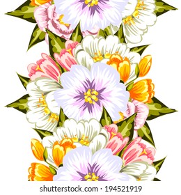 Abstract Elegance Seamless pattern with floral background