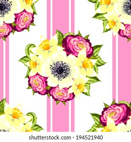 Abstract Elegance Seamless pattern with floral background