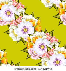 Abstract Elegance Seamless pattern with floral background