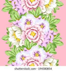 Abstract Elegance Seamless pattern with floral background