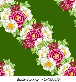 Abstract Elegance Seamless pattern with floral background