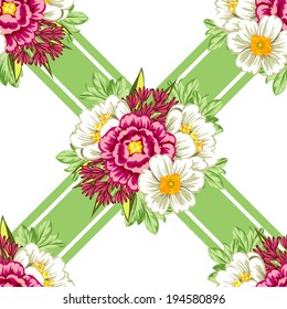 Abstract Elegance Seamless pattern with floral background
