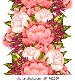 Abstract Elegance Seamless pattern with floral background