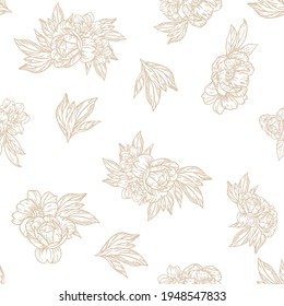 Abstract elegance seamless pattern with floral background