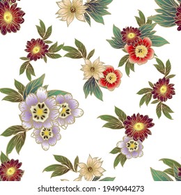 Resumen de la elegancia sin problemas con fondo floral