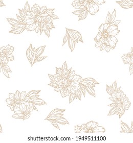 Abstract elegance seamless pattern with floral background