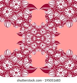 Abstract Elegance Seamless pattern with floral background
