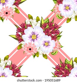 Abstract Elegance Seamless pattern with floral background