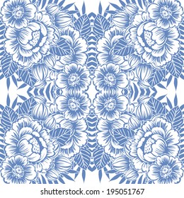 Abstract Elegance Seamless pattern with floral background