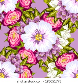 Abstract Elegance Seamless pattern with floral background