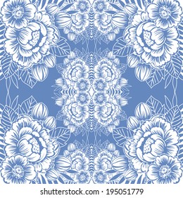 Abstract Elegance Seamless pattern with floral background