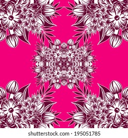 Abstract Elegance Seamless pattern with floral background