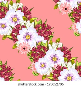 Abstract Elegance Seamless pattern with floral background