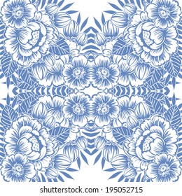 Abstract Elegance Seamless pattern with floral background