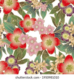 Resumen de la elegancia sin problemas con fondo floral