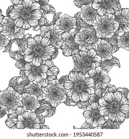 Abstract elegance seamless pattern with floral background