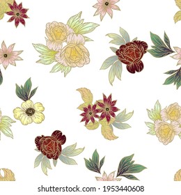 Resumen de la elegancia sin problemas con fondo floral