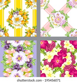 Abstract Elegance Seamless pattern with floral background