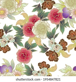 Resumen de la elegancia sin problemas con fondo floral
