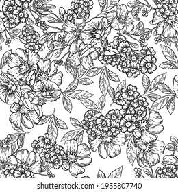 Abstrakte Eleganz, nahtloses Muster mit floralem Hintergrund