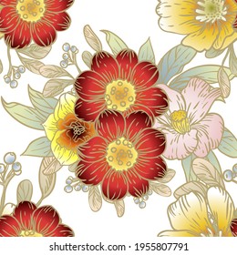 Resumen de la elegancia sin problemas con fondo floral