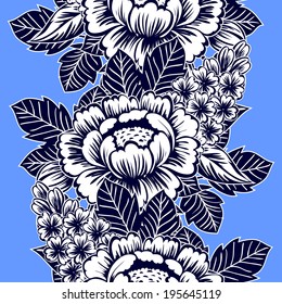 Abstract Elegance Seamless pattern with floral background 