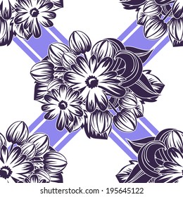 Abstract Elegance Seamless pattern with floral background 