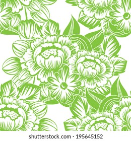 Abstract Elegance Seamless pattern with floral background 
