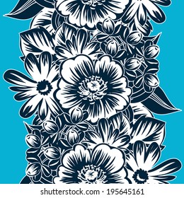 Abstract Elegance Seamless pattern with floral background 