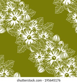 Abstract Elegance Seamless pattern with floral background 