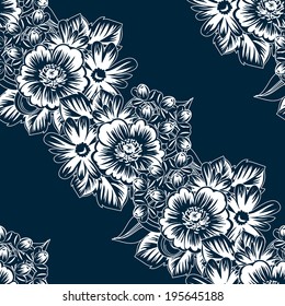 Abstract Elegance Seamless pattern with floral background 